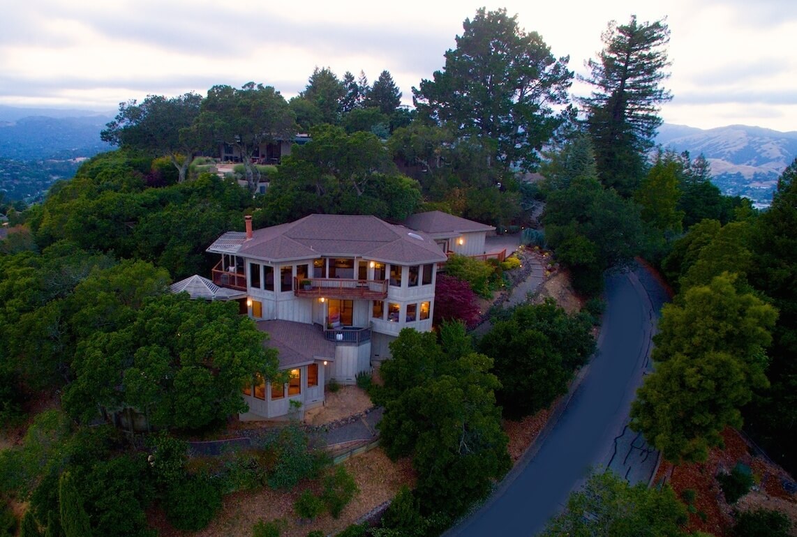 aerial photo of 85 oakmont ave san rafael