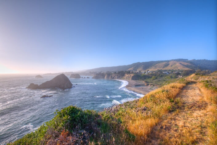 View from house Sea Arches for sale by Thomas Henthorne Mendocino