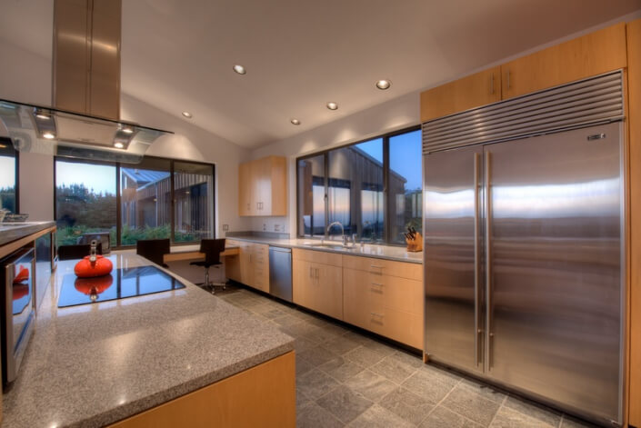 Stainless kitchen at Sea Arches