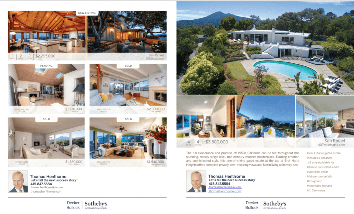 Top Marin Real estate agent Thomas Henthorne Magazine Ad