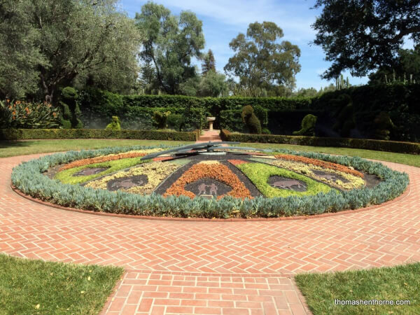 photo of astrological clock at Lotusland