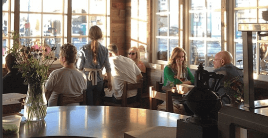 Outerlands restaurant photo daytime with diners at tables