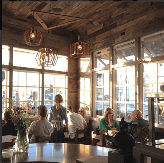 Outerlands restaurant photo daytime with diners at tables