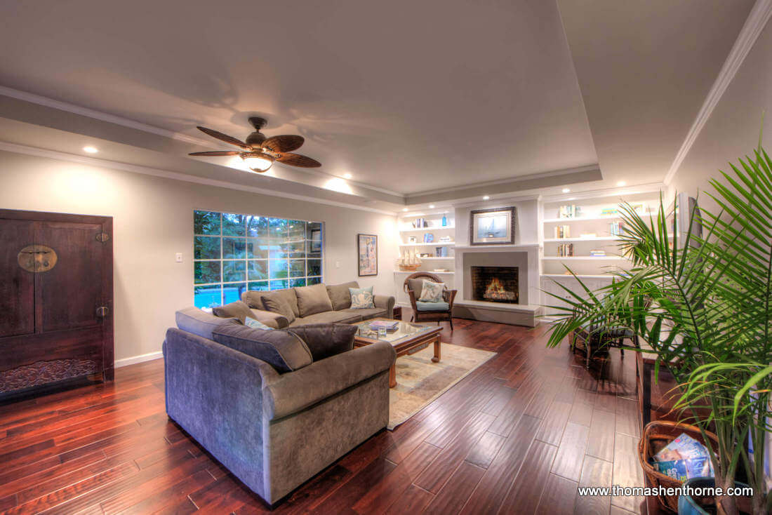 Living Room With Fireplace