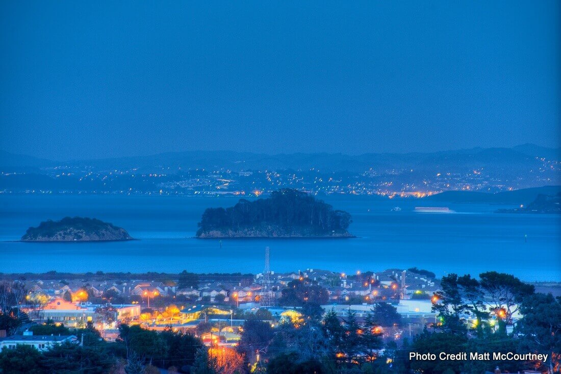 islands at dusk