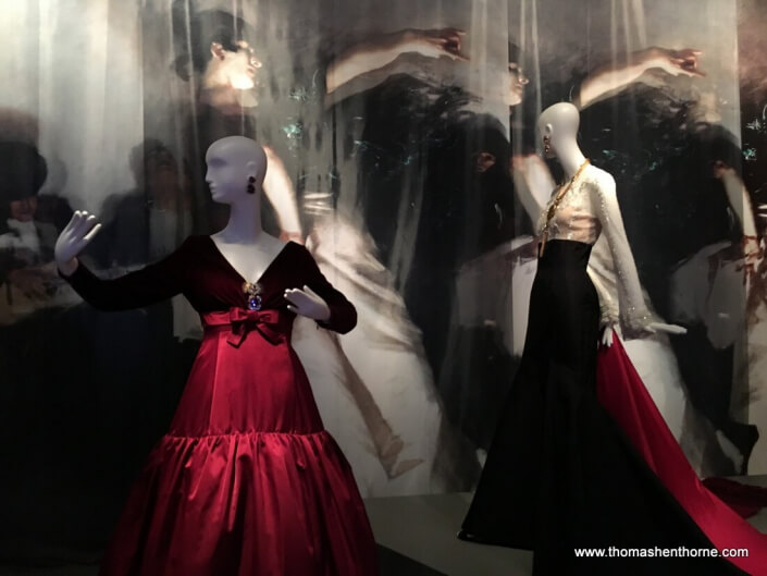 evening wear display