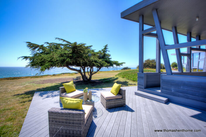 Side Deck Seating Area Bodega Bay Home For Sale