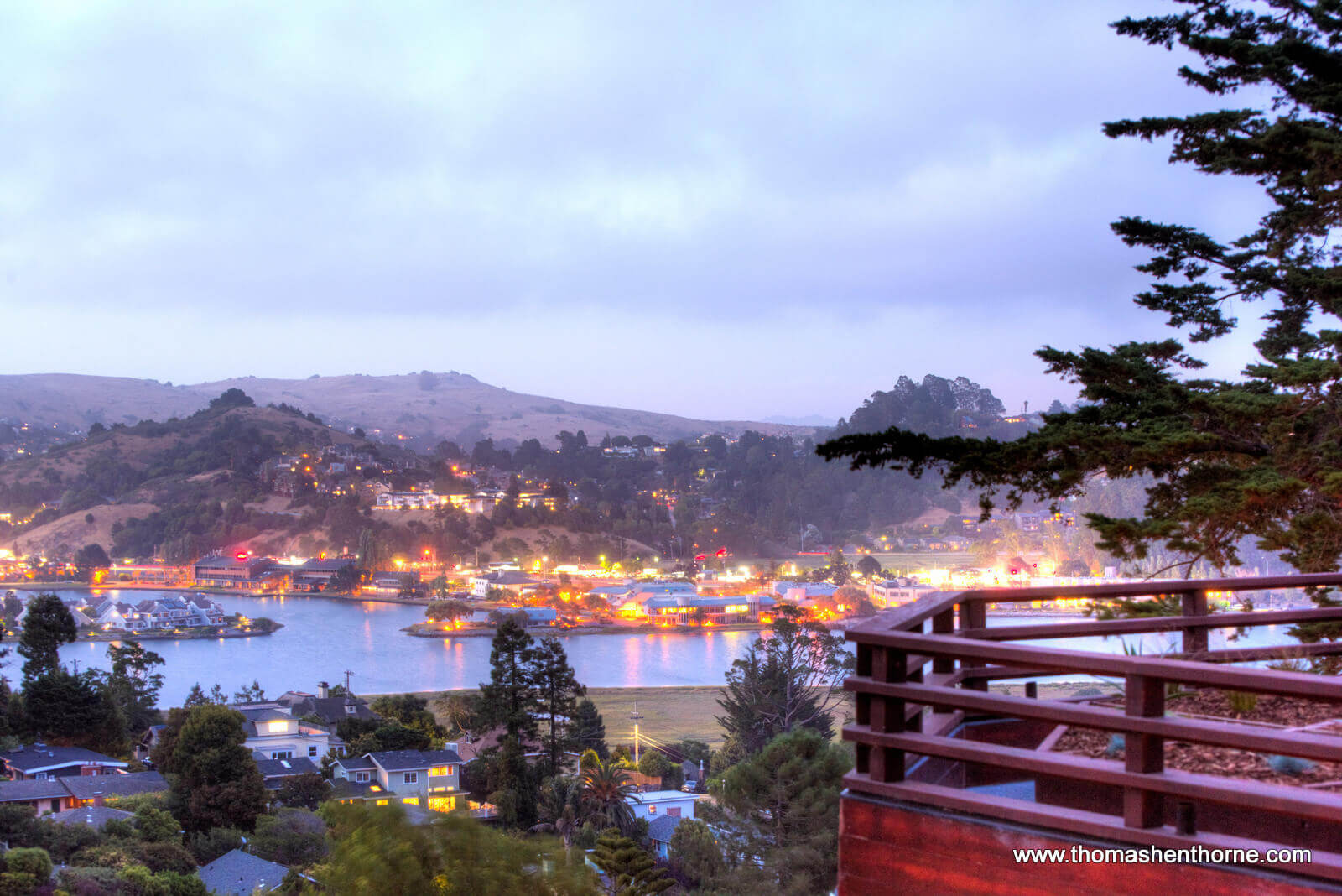 Twilight View of bay from home