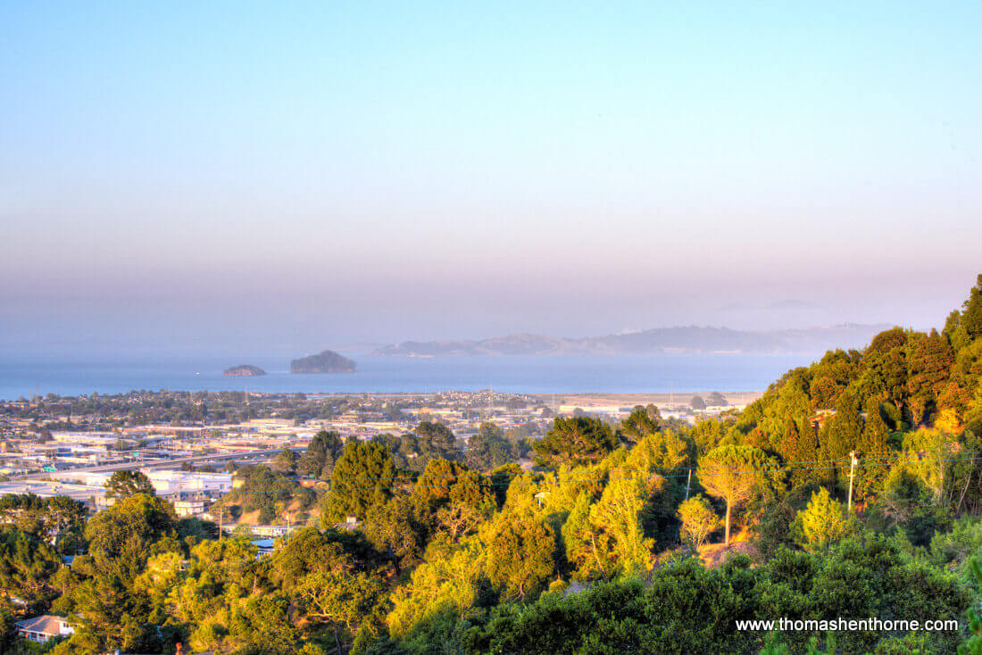 View of Marin Islands in distance