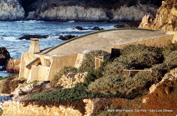 Copper Spine House Demolished in 1995 Ocean in Background