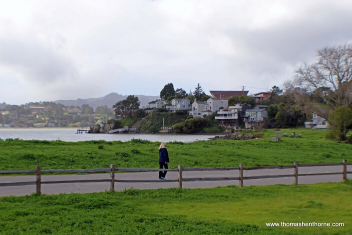 Woman strolling at Blackie's Pasture