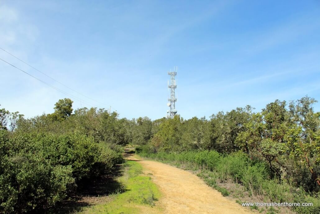Trail near cell phone tower