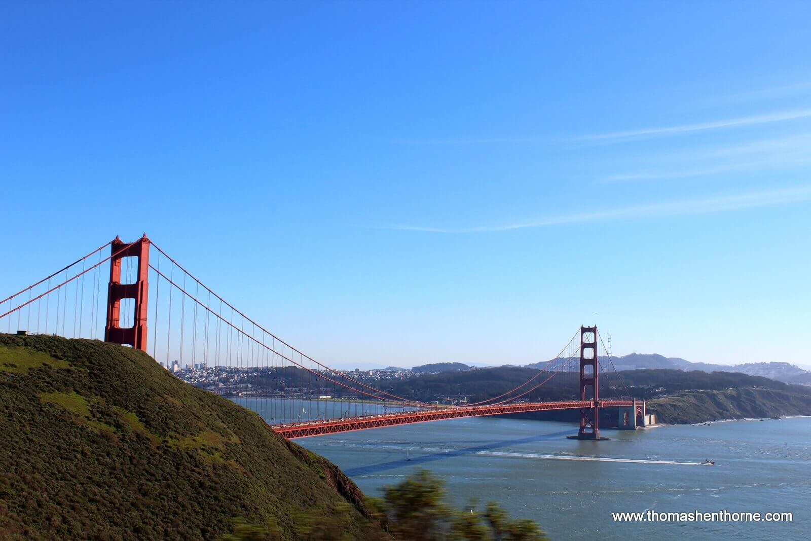 Golden Gate Bridge view from Marin Headlands