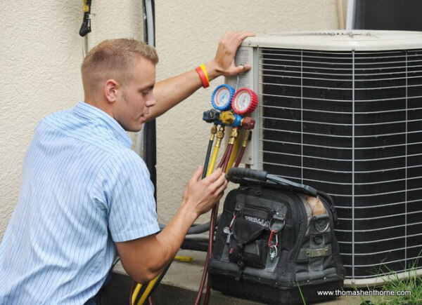 photo of air conditioning technician