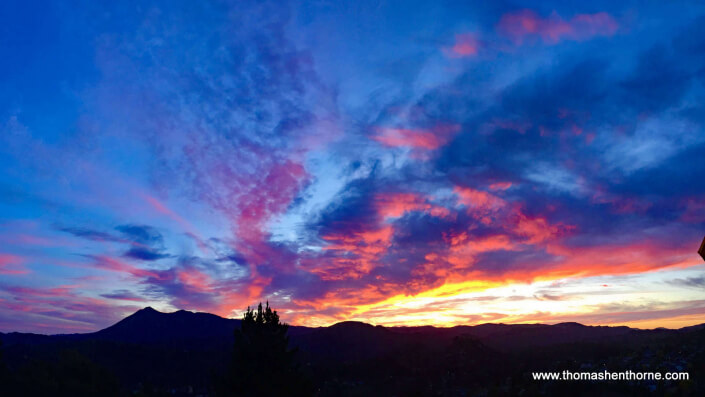 sunset from san rafael california