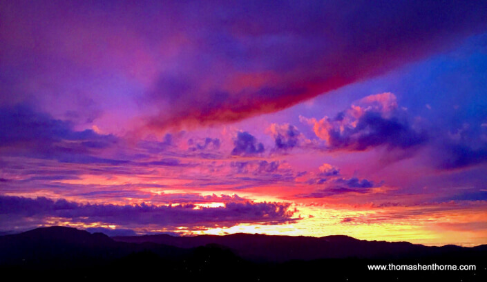 sunset in san rafael, california