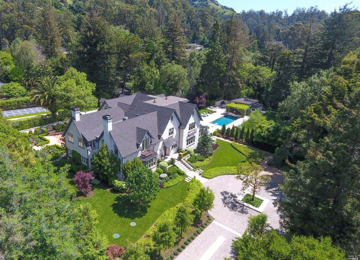 Aerial view of 120 Mountain View Avenue San Rafael