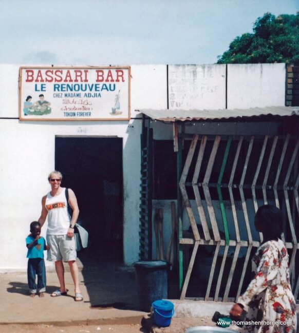 Outside my Favorite Restaurant – Bassari Bar (the best Fufu in town)