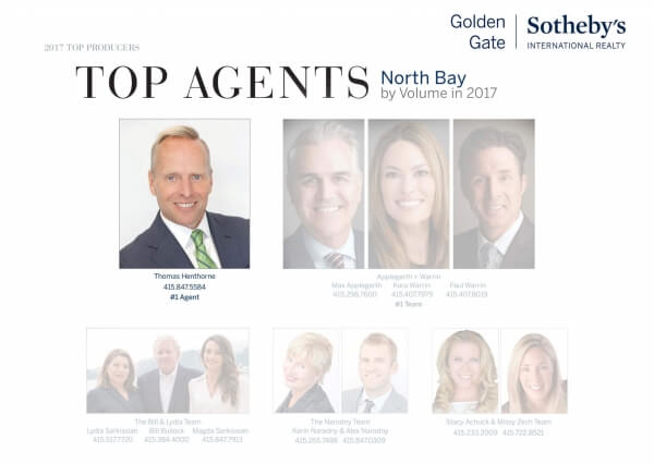 Thomas Henthorne Top Marin County Real Estate Agent for 2017