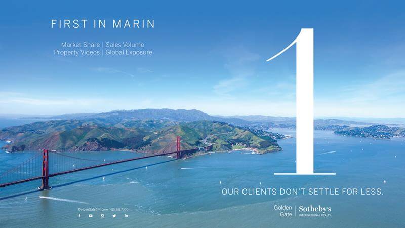 Golden Gate Sotheby's International Realty Number One in 2017 in Marin County