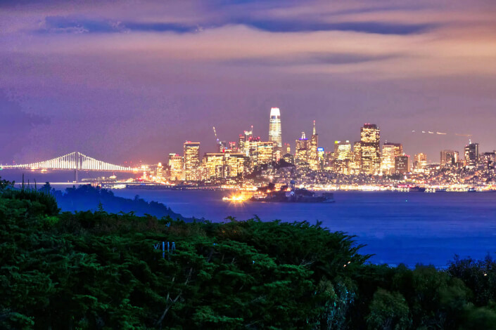 San Francisco skyline view from 190 Gilmartin Tiburon