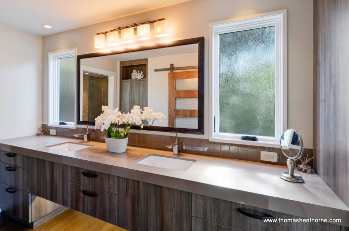 Double vanity in master bathroom