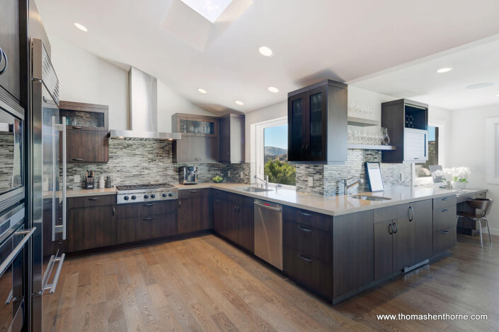 View of kitchen and work station