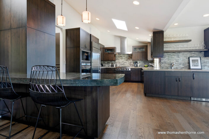 Open Concept Kitchen with Dining Bar