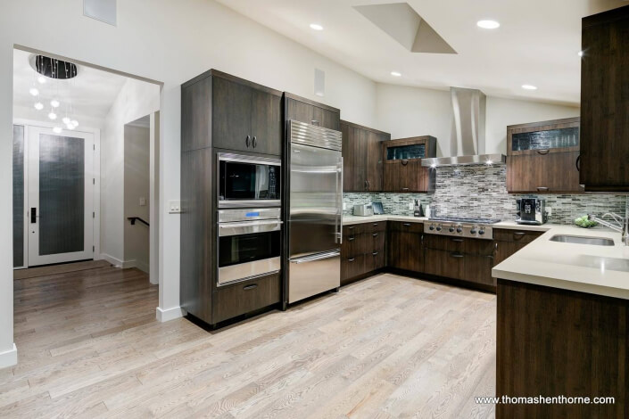 Kitchen with Entry Hall Way to Left