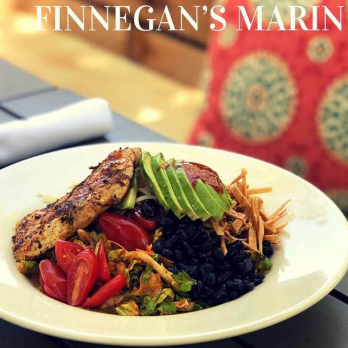 Finnegan's Marin logo and plate