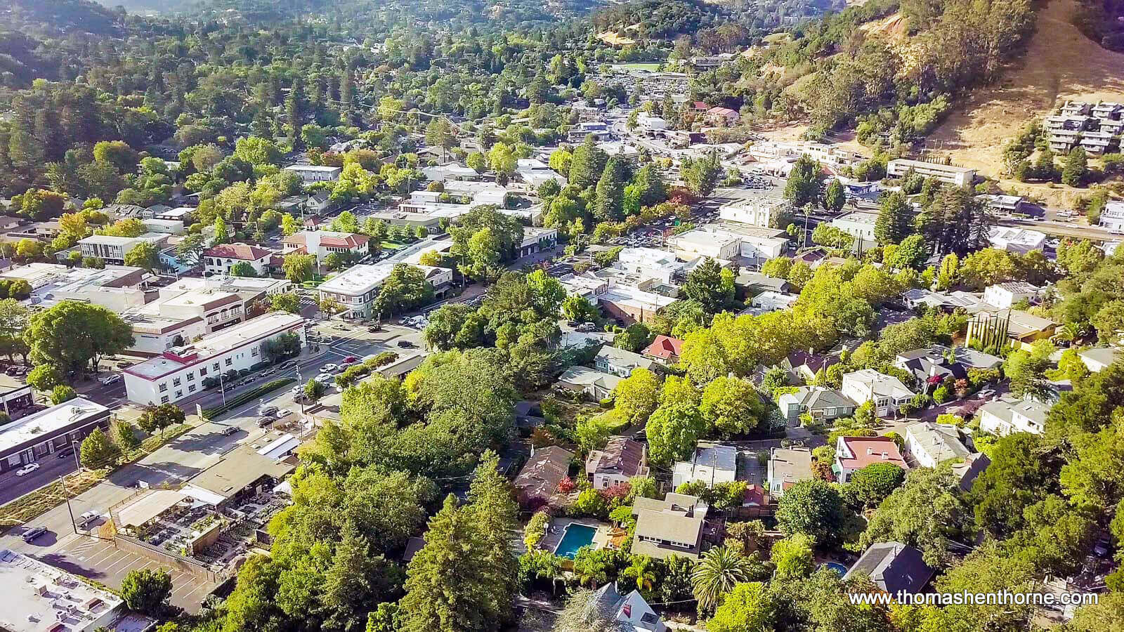 Aerial View of San Anselmo, California