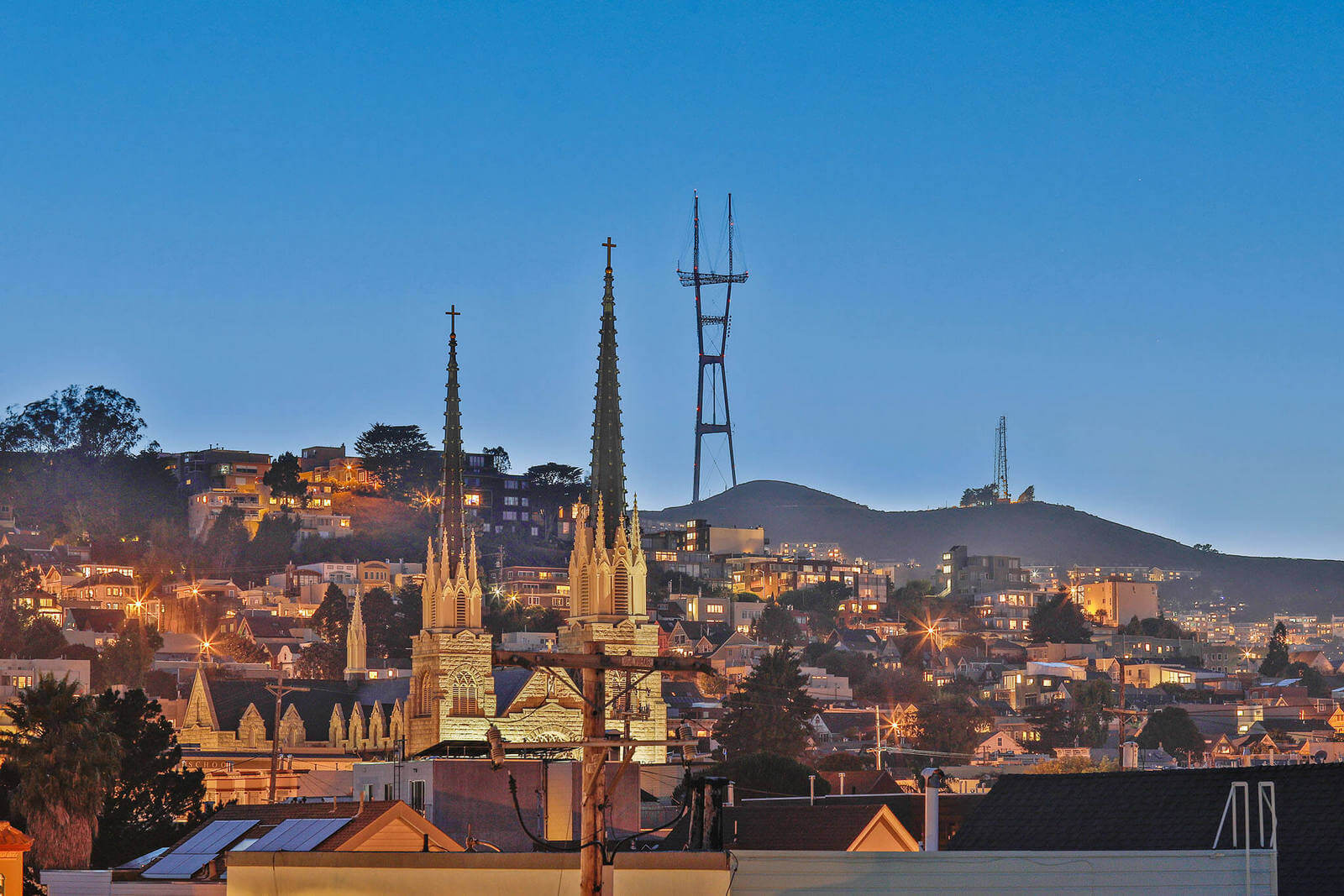 San Francisco view of Noe Valley at Sunset