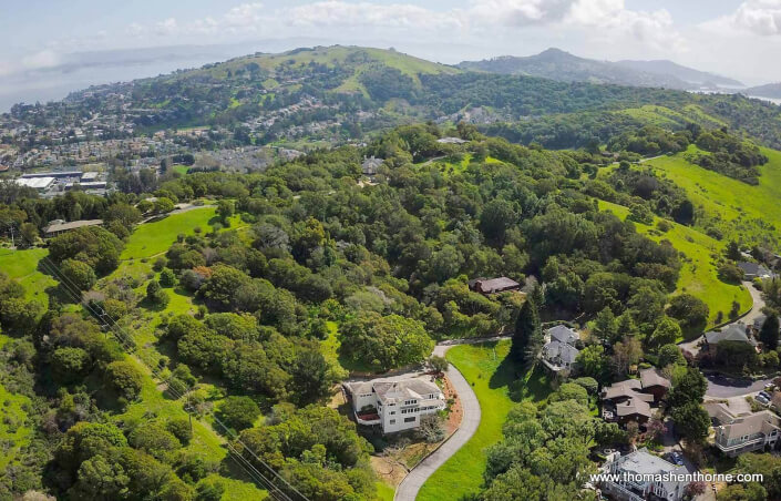 Aerial view of Mill Valley