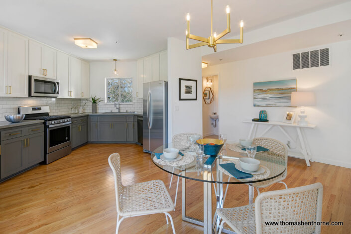 Kitchen and dining area