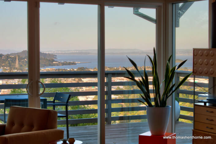 View of the bay from 466 Bret Harte in San Rafael