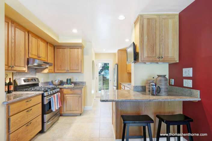 Kitchen with granite counters