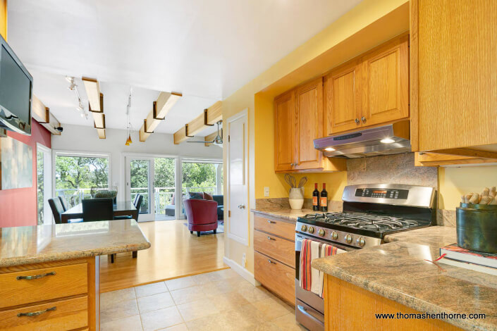 Kitchen with stainless appliances