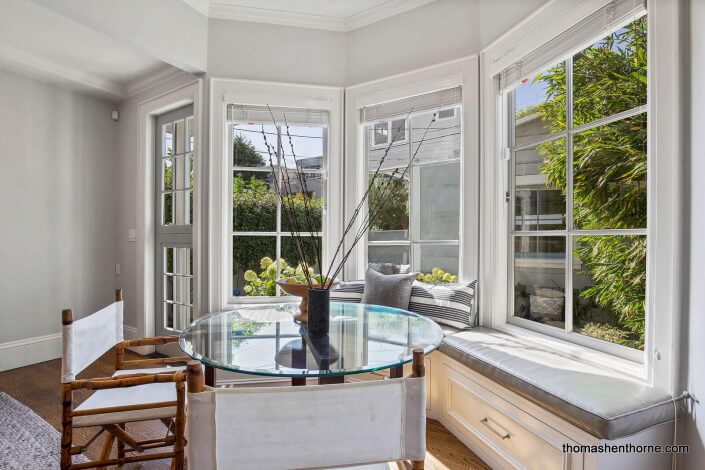 window seat in historic San Francisco home