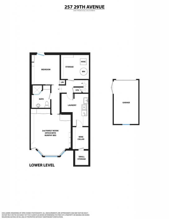 Floorplan lower level 257 29th Avenue