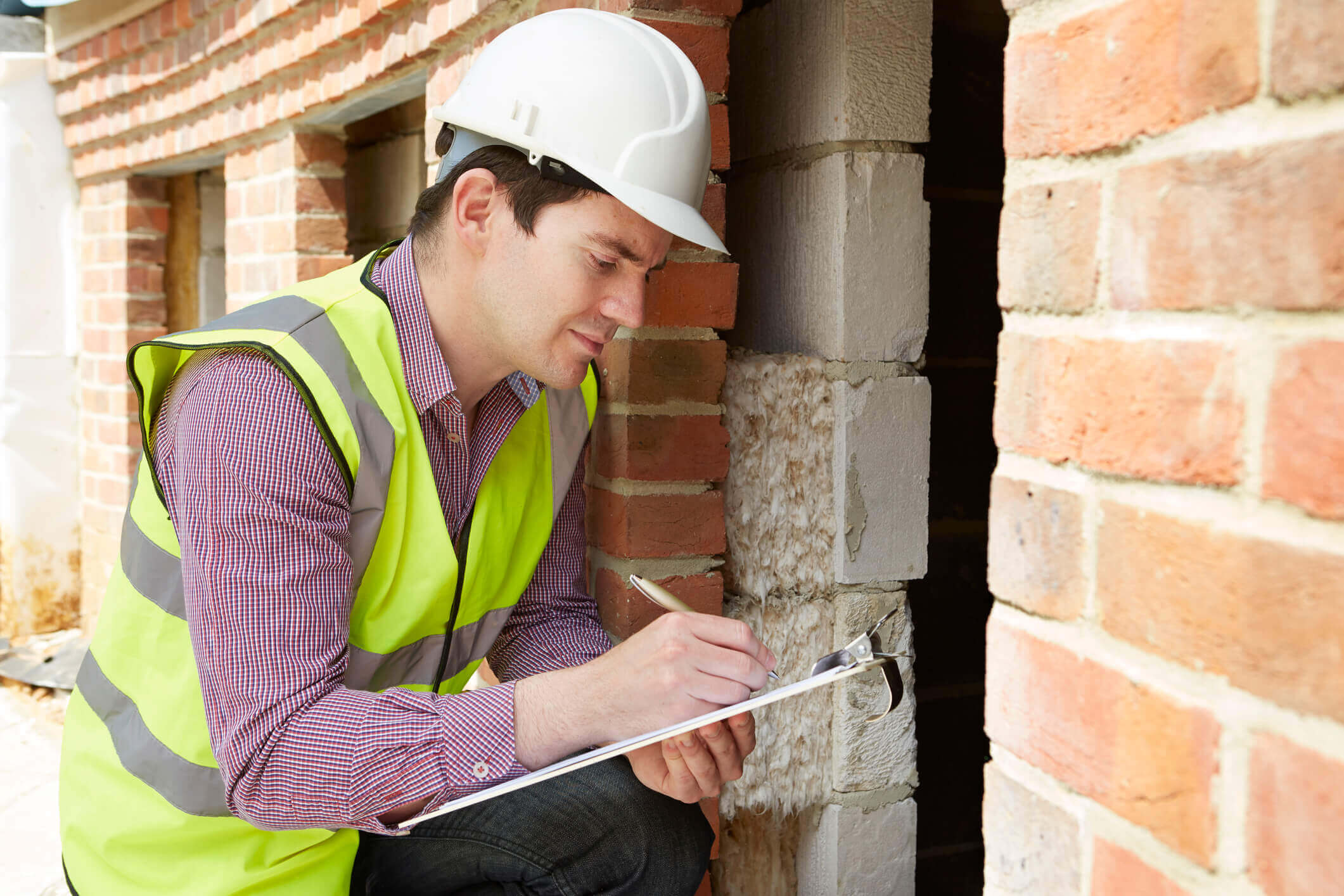 Presale home inspections article man inspecting a home