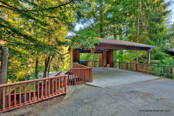 Two-Car Carport at 60 Rowan Way in Mill Valley