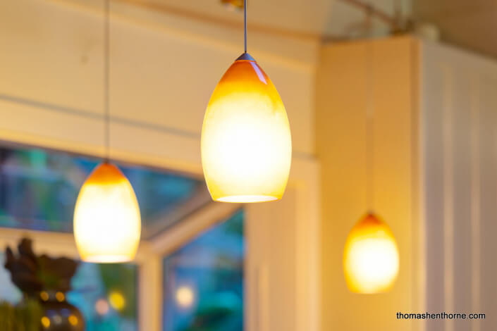 pendant lights closeup