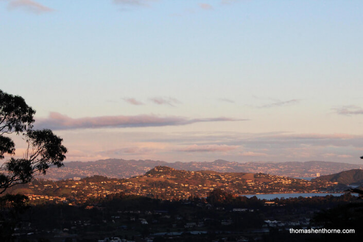 Twlight sunset view of Mill Valley