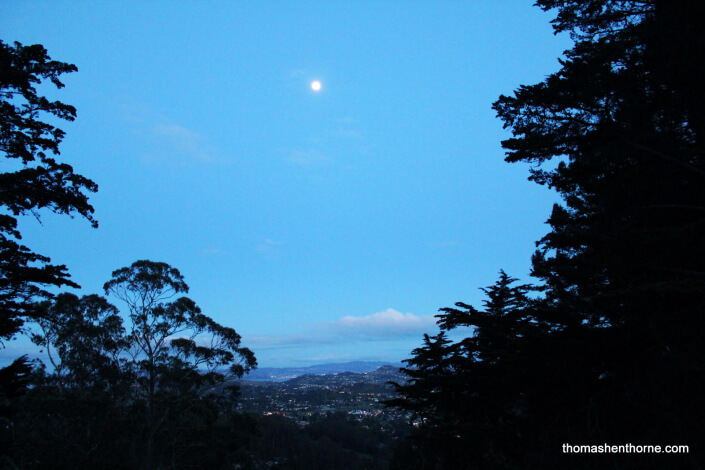 Full moon in Mill Valley, California