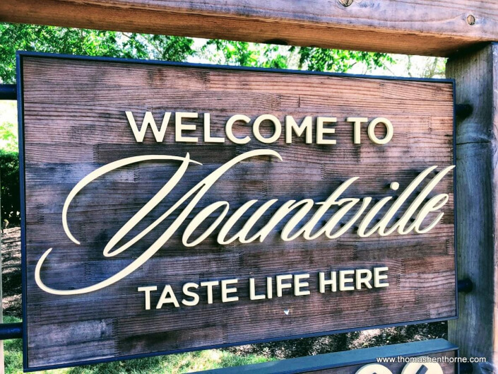 Welcome to Yountville sign