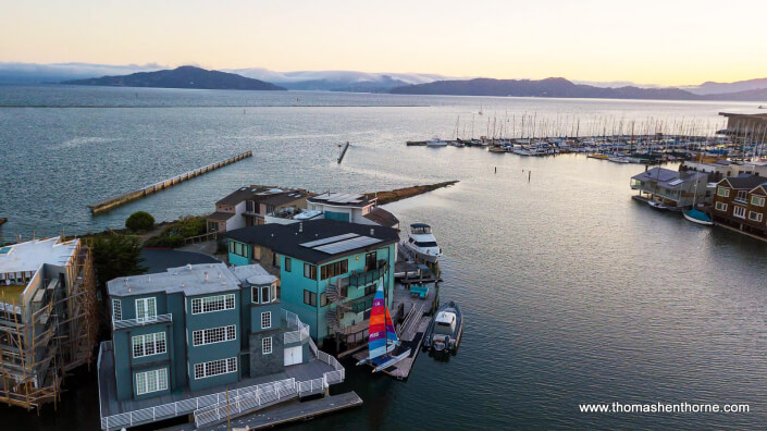 waterfront homes and marina