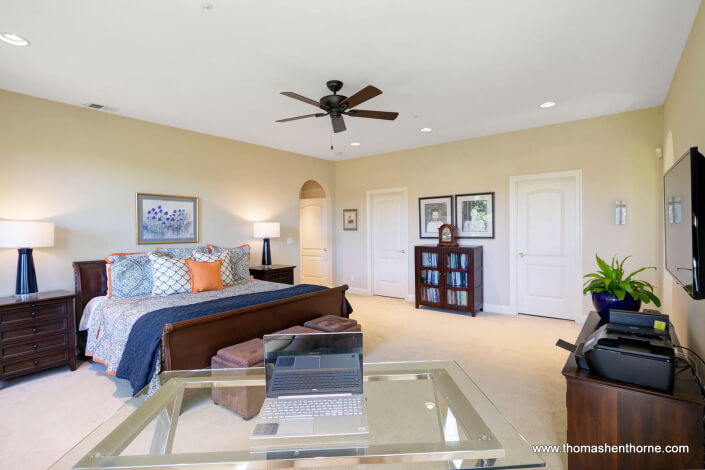 master bedroom with home office