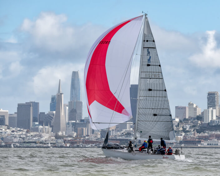 sailboat and San Francisco skyline