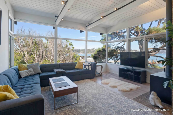 mid century living room