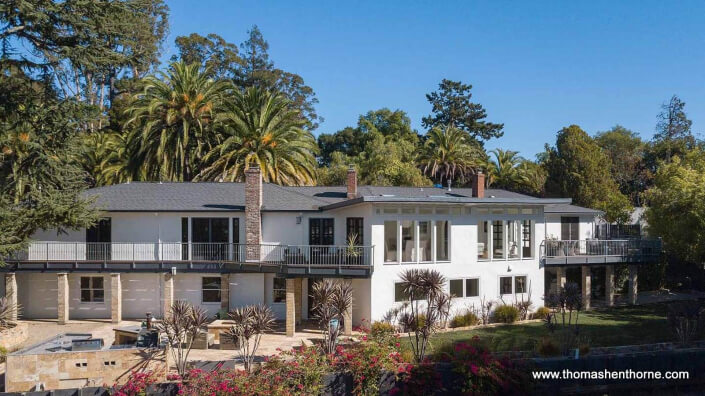 rear view of home in marin county california